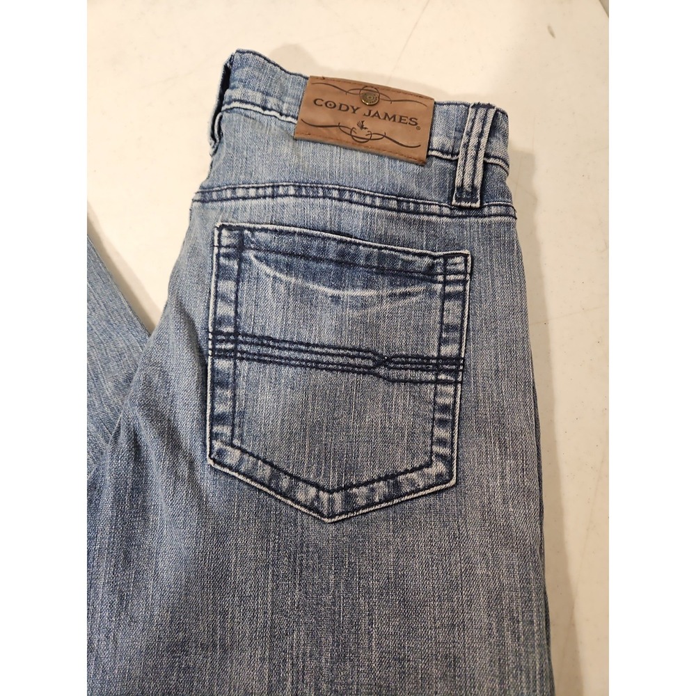 Cody James Jeans Mens 29x32L Light Wash Straight Leg Denim Western Cowboy(1864